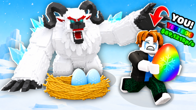 Official Steal An Egg screenshot showing the Yeti Egg label